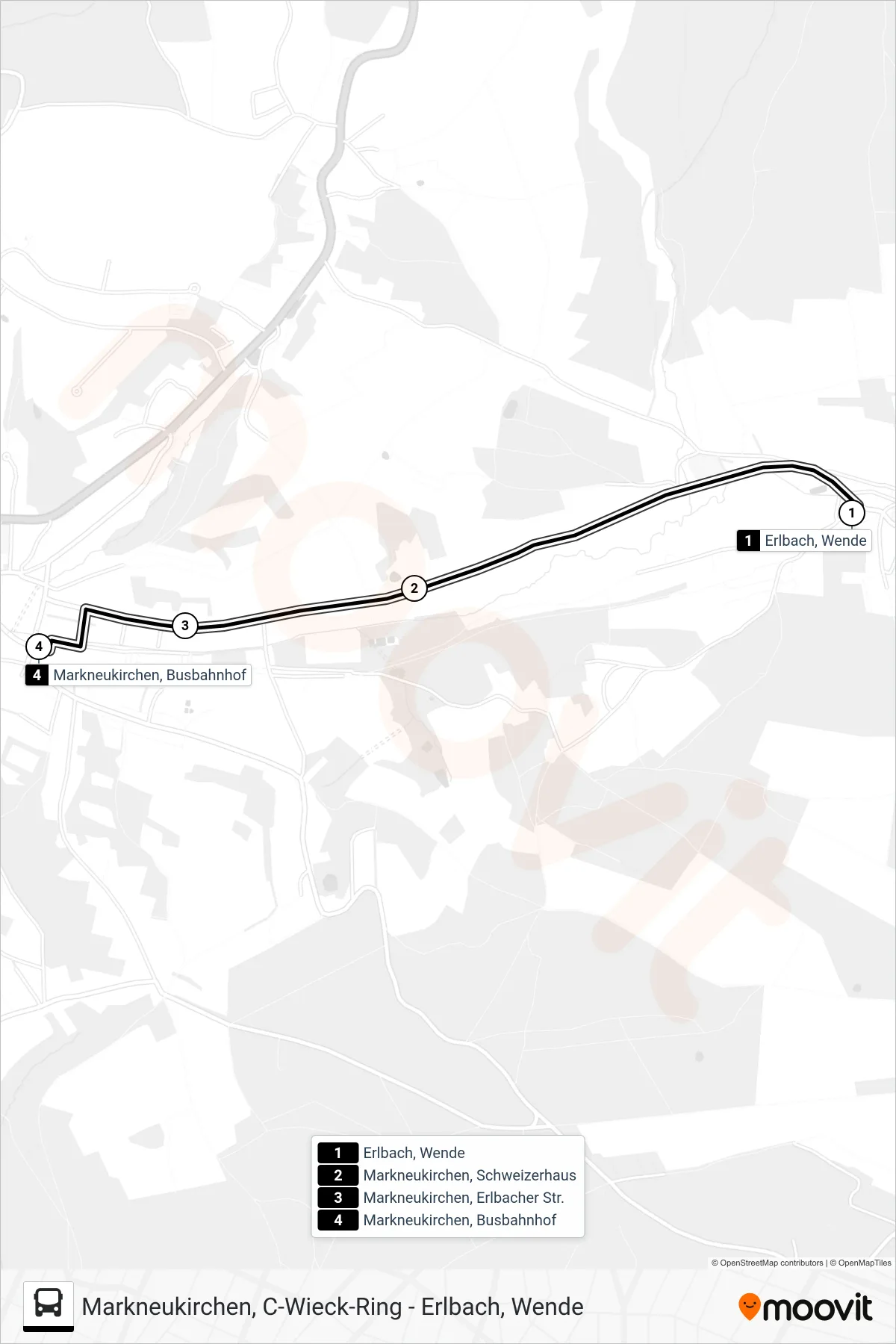 31 bus Line (Busbahnhof|30 Bad Elster) route and stops on a map