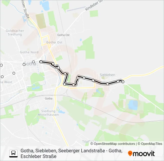 Автобус A: карта маршрута