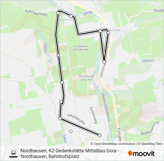 Автобус G: карта маршрута