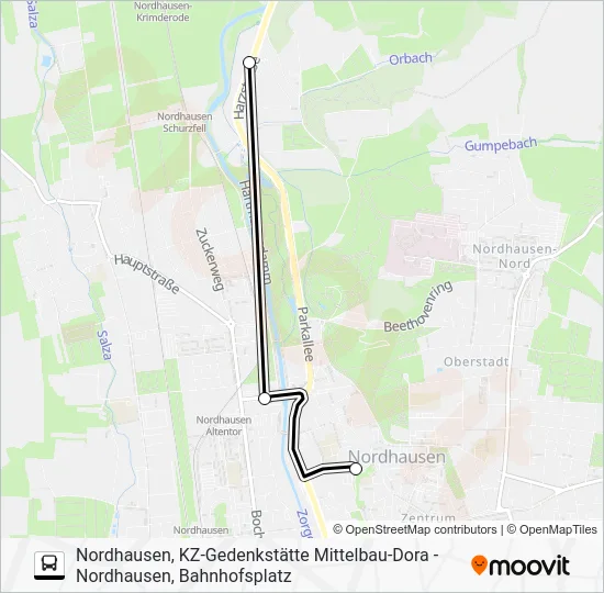 Автобус G: карта маршрута