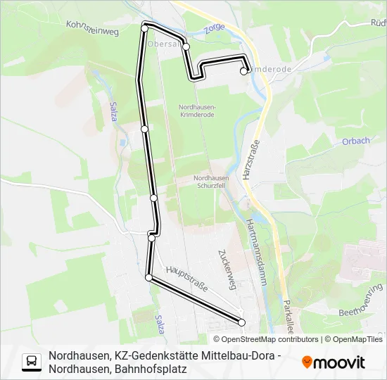 Автобус G: карта маршрута