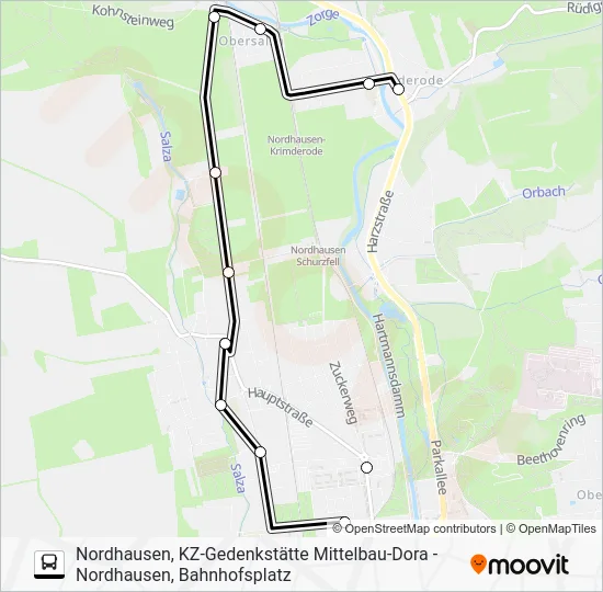 Автобус G: карта маршрута