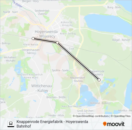 Автобус SONDERVERKEHR STROGA: карта маршрута