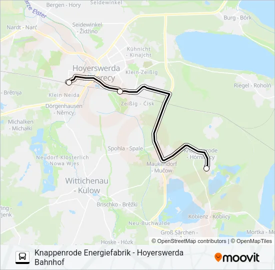 Автобус SONDERVERKEHR STROGA: карта маршрута
