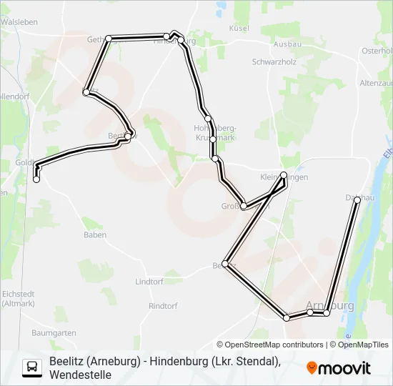 Автобус 973: карта маршрута