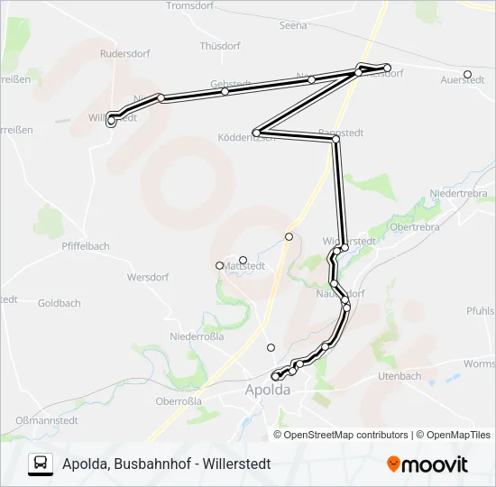 287 Bus Line Map