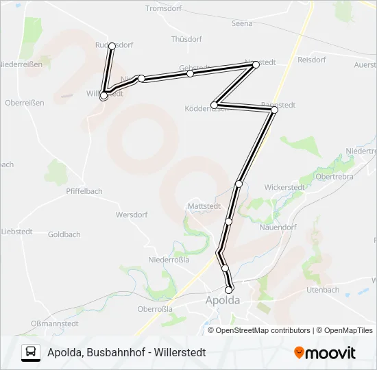 287 Bus Line Map