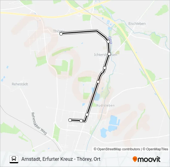 351 Bus Line Map