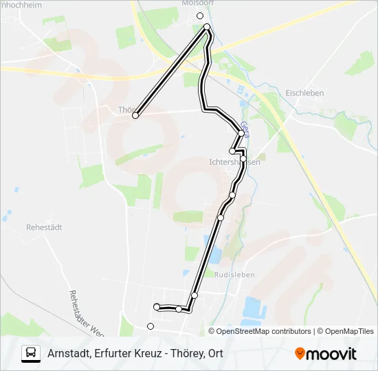 351 Bus Line Map