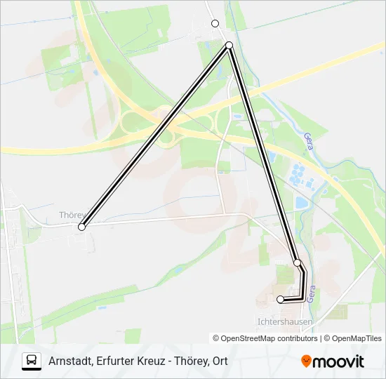 351 Bus Line Map