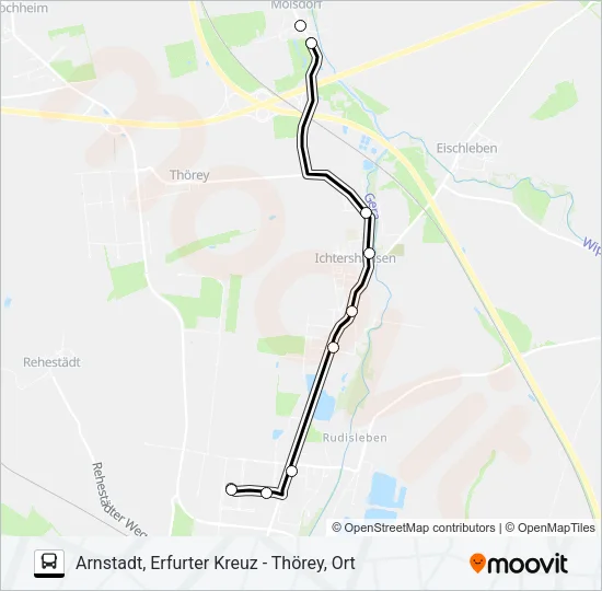 351 Bus Line Map