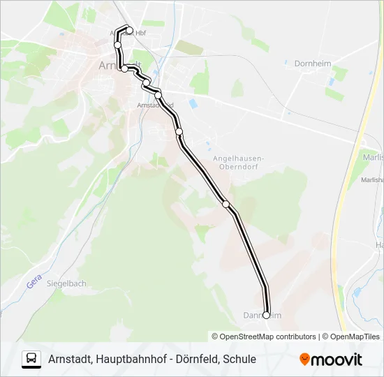 355 Bus Line Map