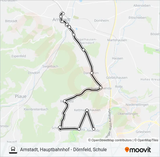 355 Bus Line Map