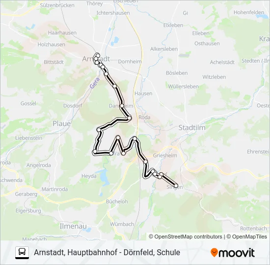 355 Bus Line Map