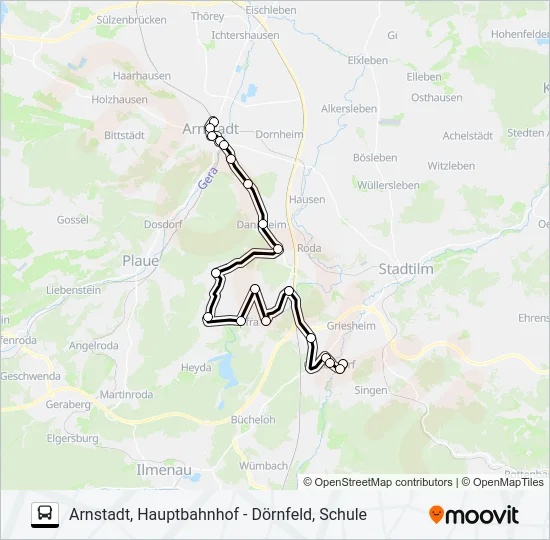 355 Bus Line Map