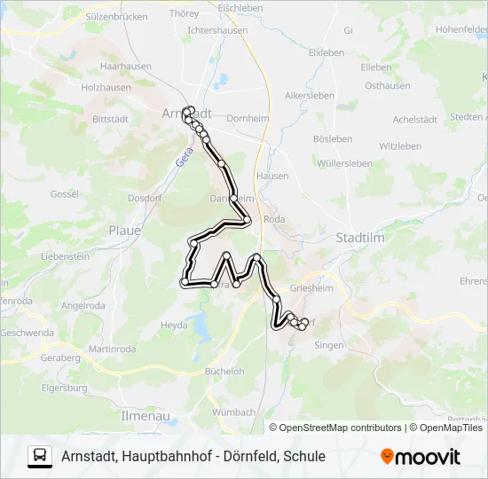 355 Bus Line Map