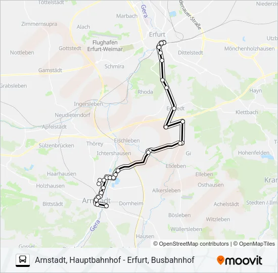 357 Bus Line Map