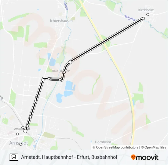 357 Bus Line Map