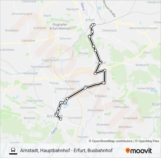 357 Bus Line Map