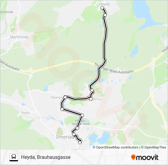 Автобус 364: карта маршрута