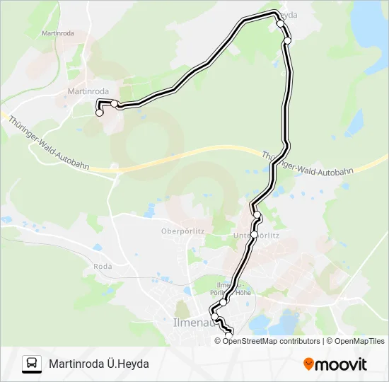 Автобус 364: карта маршрута