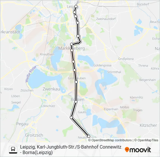 Автобус S6: карта маршрута