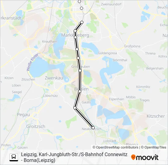 Автобус S6: карта маршрута