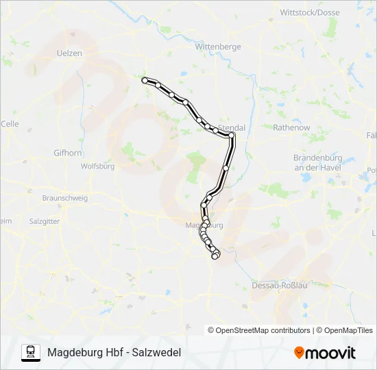 RE20 Train Line Map