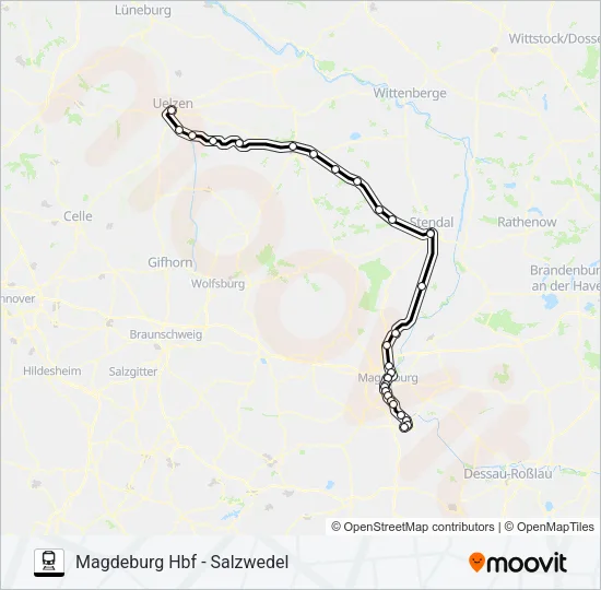 RE20 Train Line Map