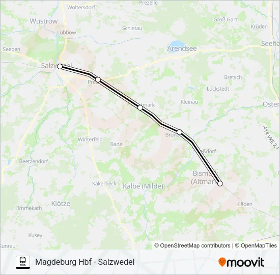 RE20 Train Line Map