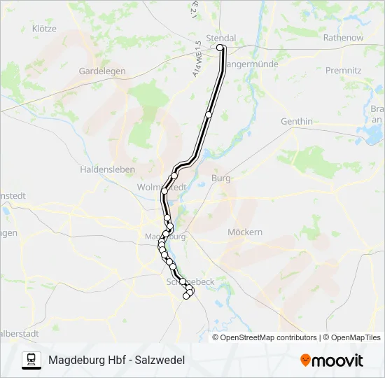 RE20 Train Line Map