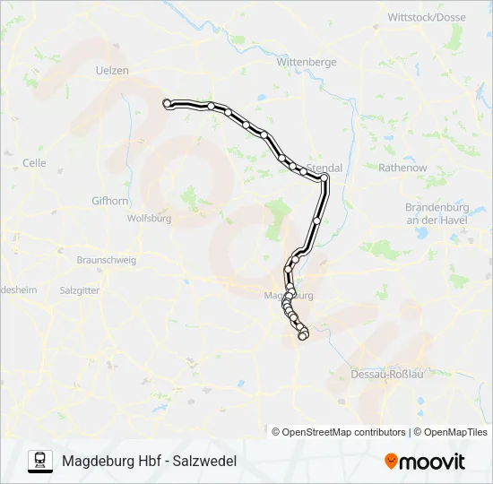 RE20 Train Line Map