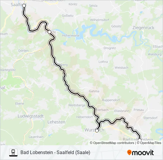 Bahnlinie RE32 Karte