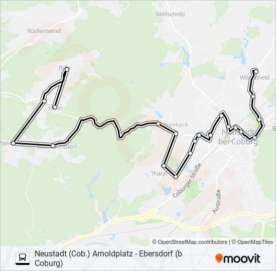 Автобус A1: карта маршрута