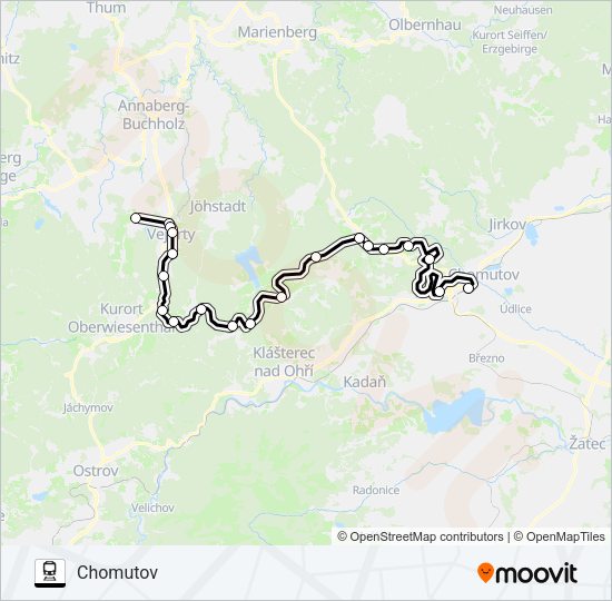 Поезд T7: карта маршрута