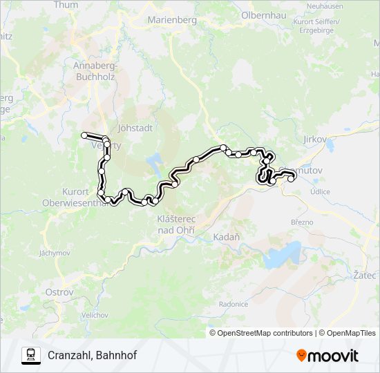 Поезд T7: карта маршрута