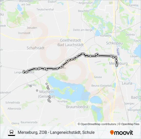 Buslinie 726 Karte