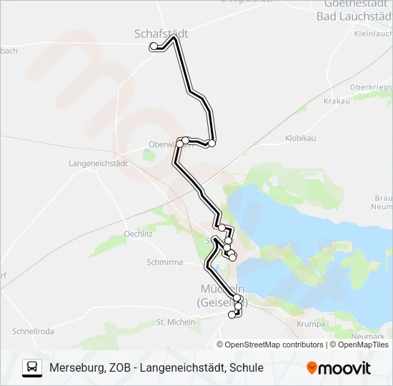 Buslinie 726 Karte