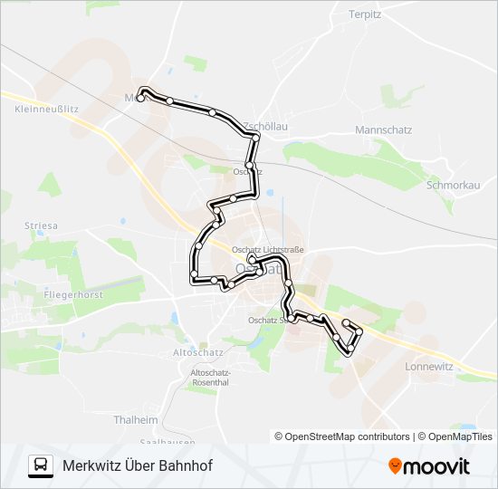 Автобус A: карта маршрута