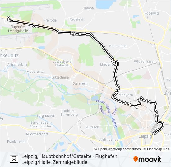 Автобус NXL: карта маршрута