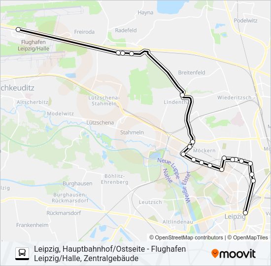 Автобус NXL: карта маршрута