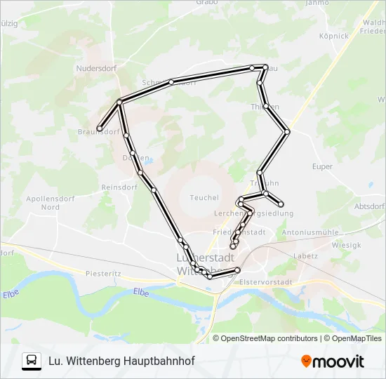 355 Bus Line Map