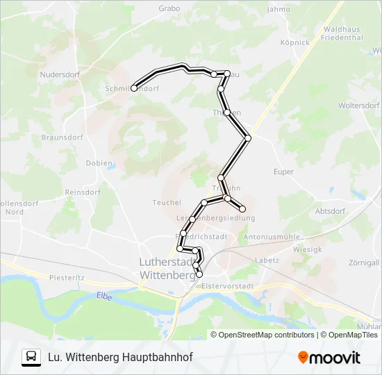 355 Bus Line Map