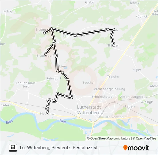 355 Bus Line Map