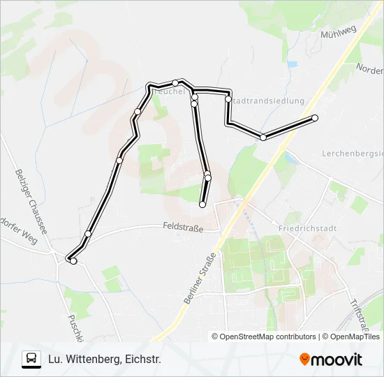 355 Bus Line Map