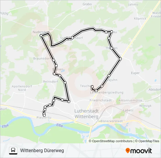 355 Bus Line Map