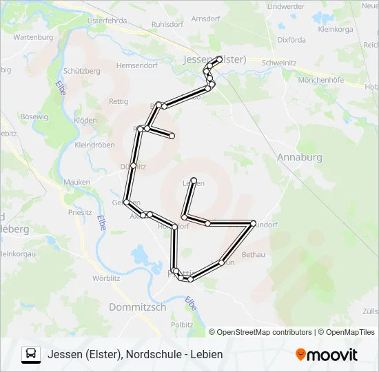 364 Bus Line Map