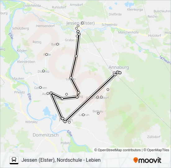364 Bus Line Map