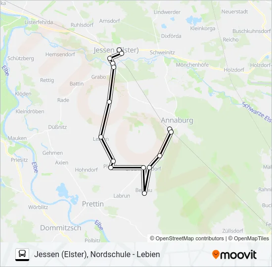 364 Bus Line Map