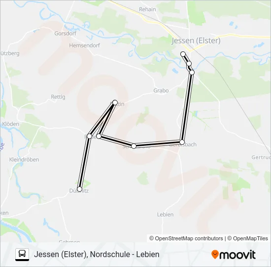364 Bus Line Map